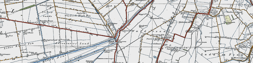 Old map of Guyhirn in 1922