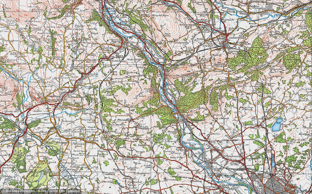 Old Map of Gwaelod-y-garth, 1919 in 1919