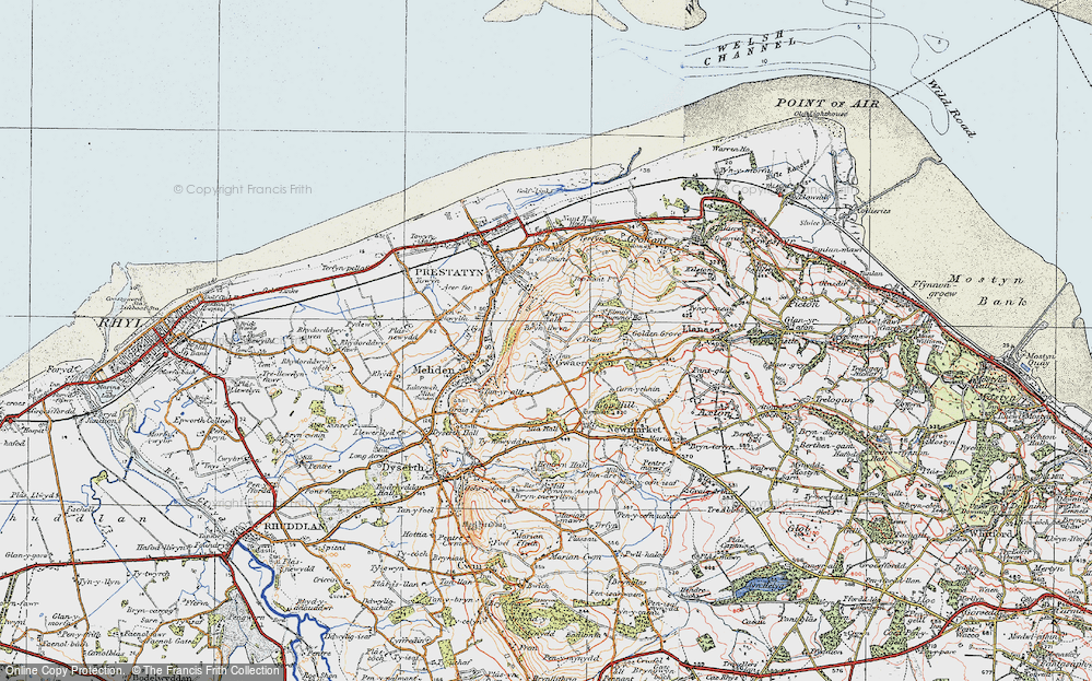 Old Map of Gwaenysgor, 1922 in 1922