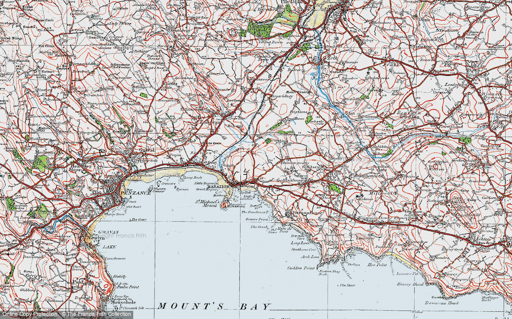 Old Map of Gwallon, 1919 in 1919