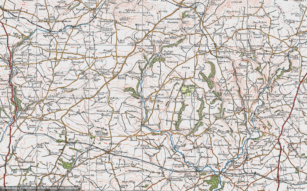 Old Map of Gwastad, 1922 in 1922