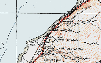Old map of Llwyn Du in 1922