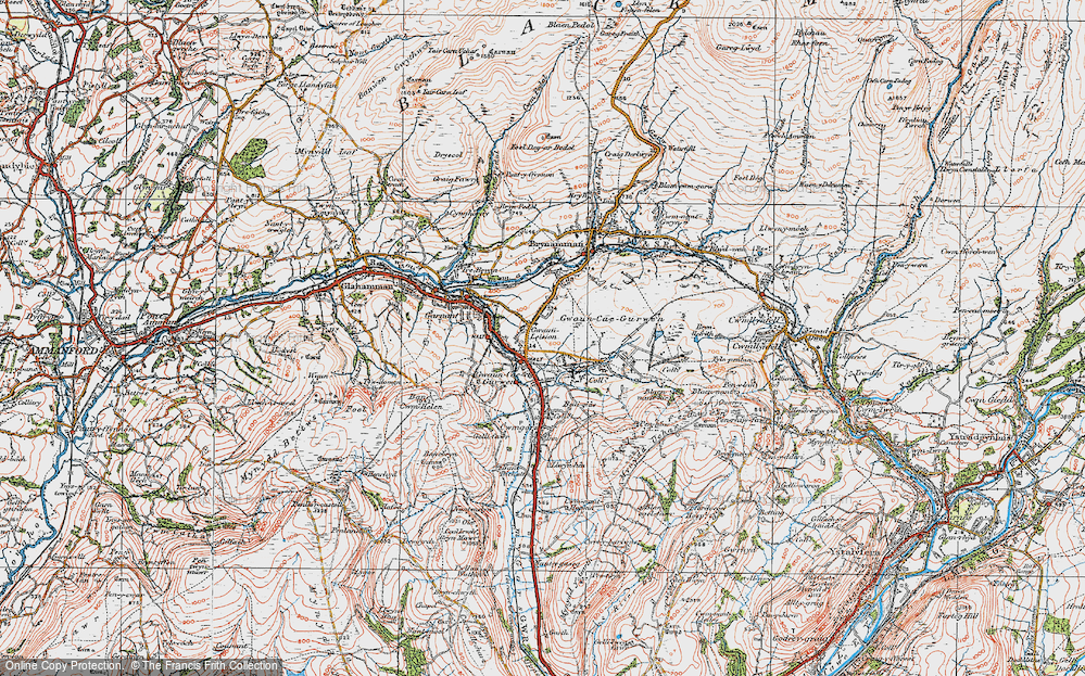 Old Map of Gwaun-Leision, 1923 in 1923