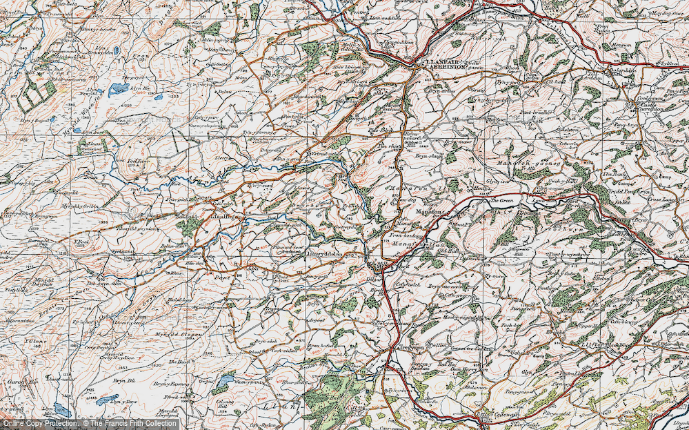Old Map of Gwernydd, 1921 in 1921