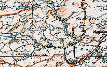 Old map of Gwernydd in 1921