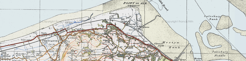 Old map of Gwespyr in 1924
