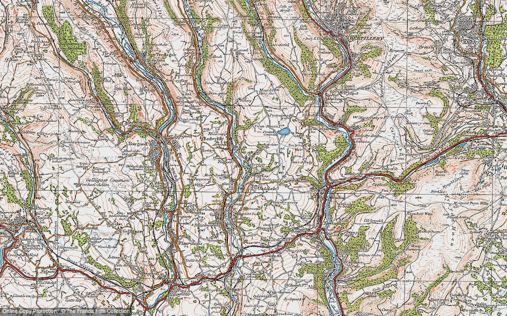 Old Map of Gwrhay, 1919 in 1919