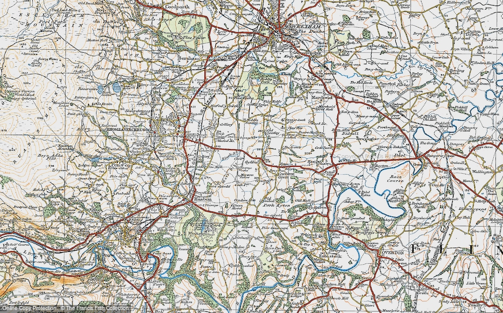 Old Map of Gyfelia, 1921 in 1921