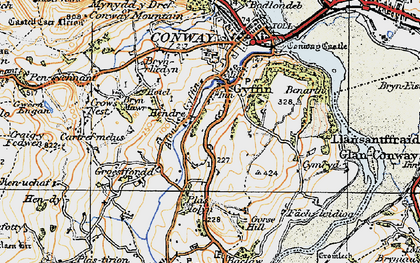 Old map of Gyffin in 1922