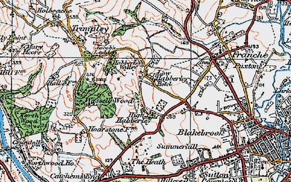 Old map of Habberley in 1921