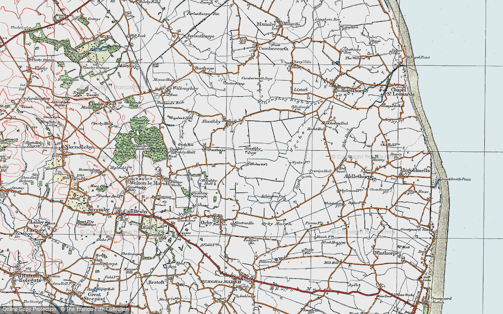 Old Map of Habertoft, 1923 in 1923
