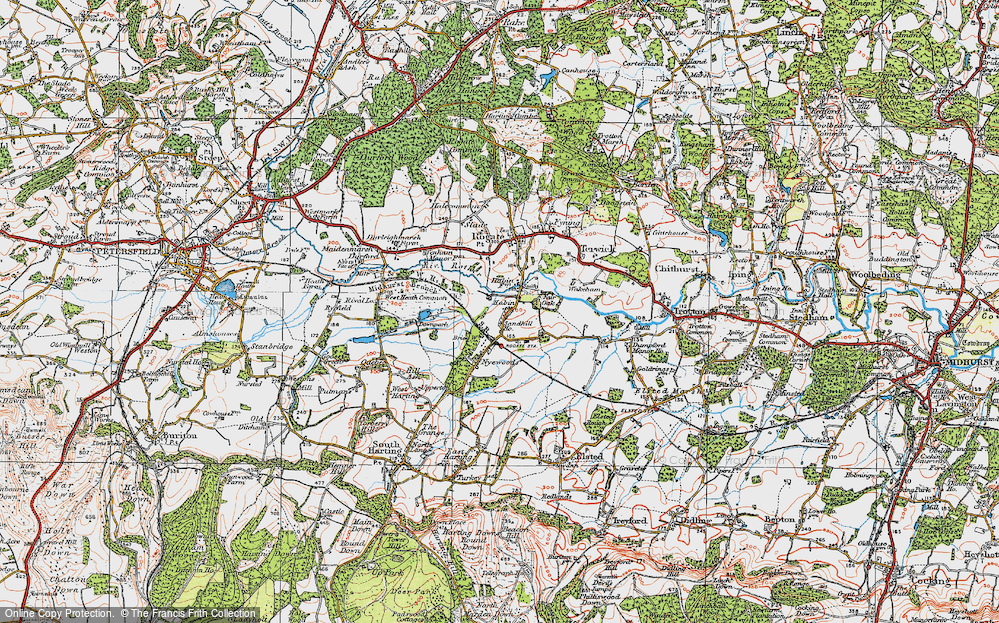 Old Map of Habin, 1919 in 1919
