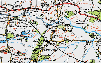 Old map of Habin in 1919