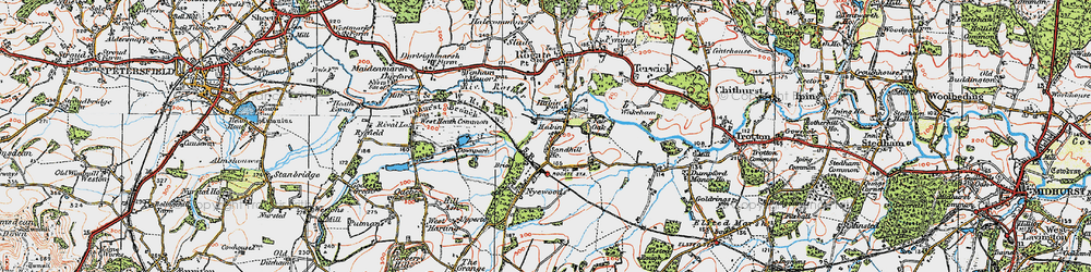 Old map of Habin in 1919