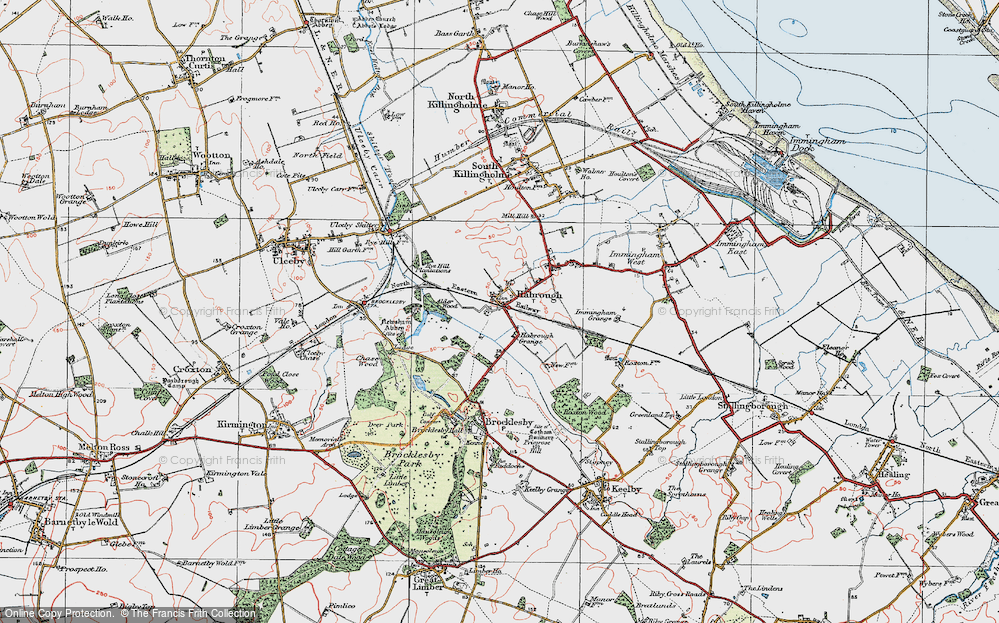 Old Map of Habrough, 1923 in 1923