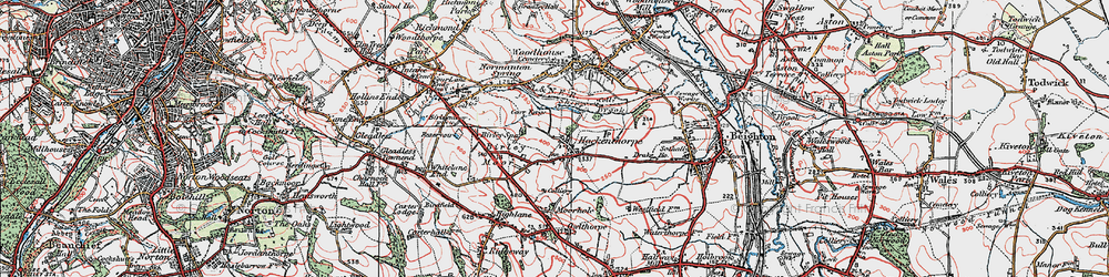 Old map of Hackenthorpe in 1923