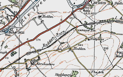 Old map of Hadden in 1926