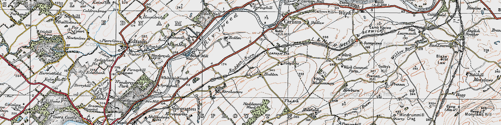 Old map of Hadden in 1926