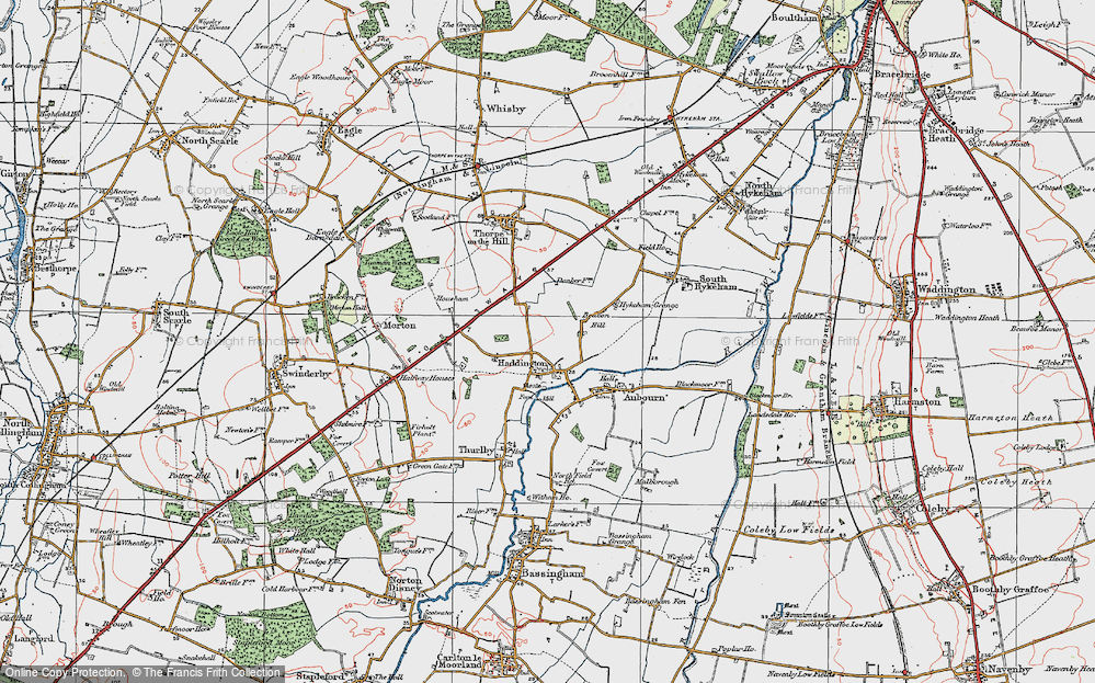 Old Map of Haddington, 1923 in 1923