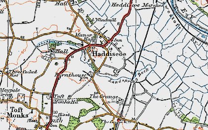 Old map of Haddiscoe in 1922