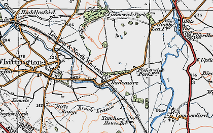 Old map of Hademore in 1921