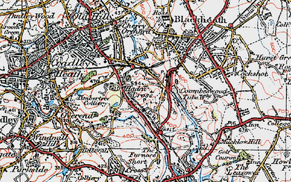 Old map of Haden Cross in 1921