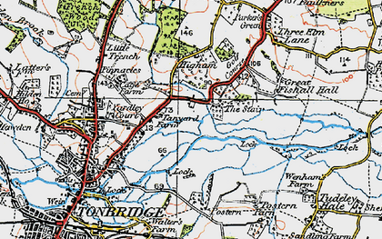 Old map of Hadlow Stair in 1920