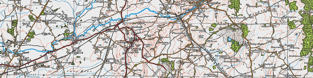 Old map of Hadspen in 1919