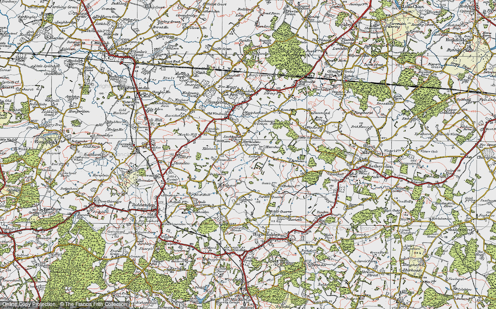 Old Map of Haffenden Quarter, 1921 in 1921