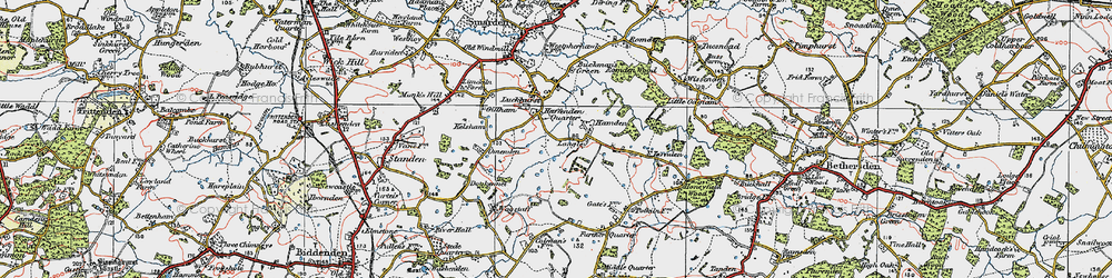 Old map of Haffenden Quarter in 1921