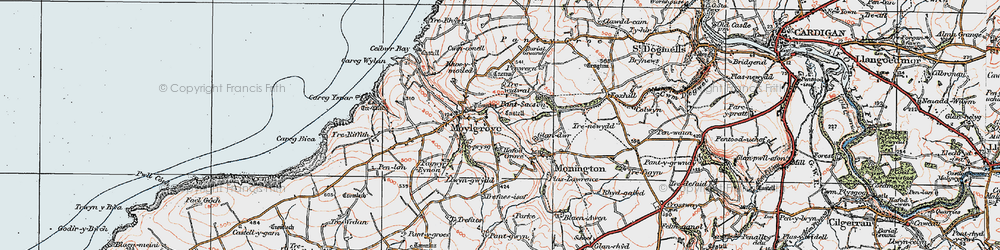 Old map of Hafod Grove in 1923
