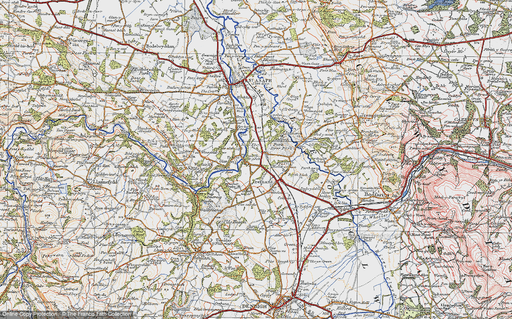 Old Map of Hafod-y-Green, 1922 in 1922