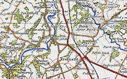 Old map of Hafod-y-Green in 1922