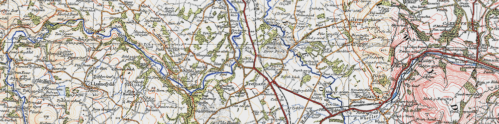 Old map of Hafod-y-Green in 1922