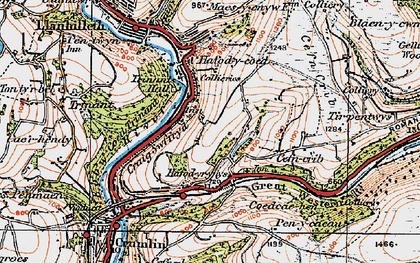 Old map of Hafodyrynys in 1919