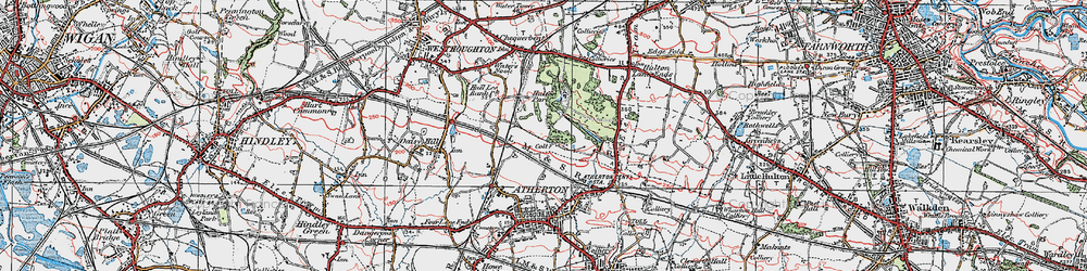 Old map of Hag Fold in 1924