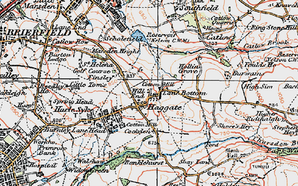 Old map of Haggate in 1924