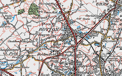 Old map of Haggate in 1924