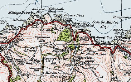 Old map of Hagginton Hill in 1919