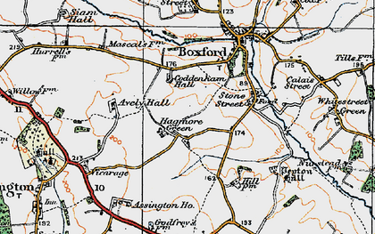 Old map of Hagmore Green in 1921