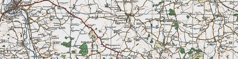 Old map of Hagmore Green in 1921