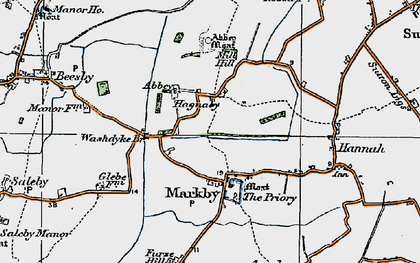 Old map of Hagnaby in 1923