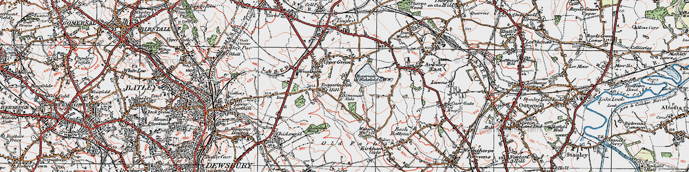 Old map of Haigh Moor in 1925