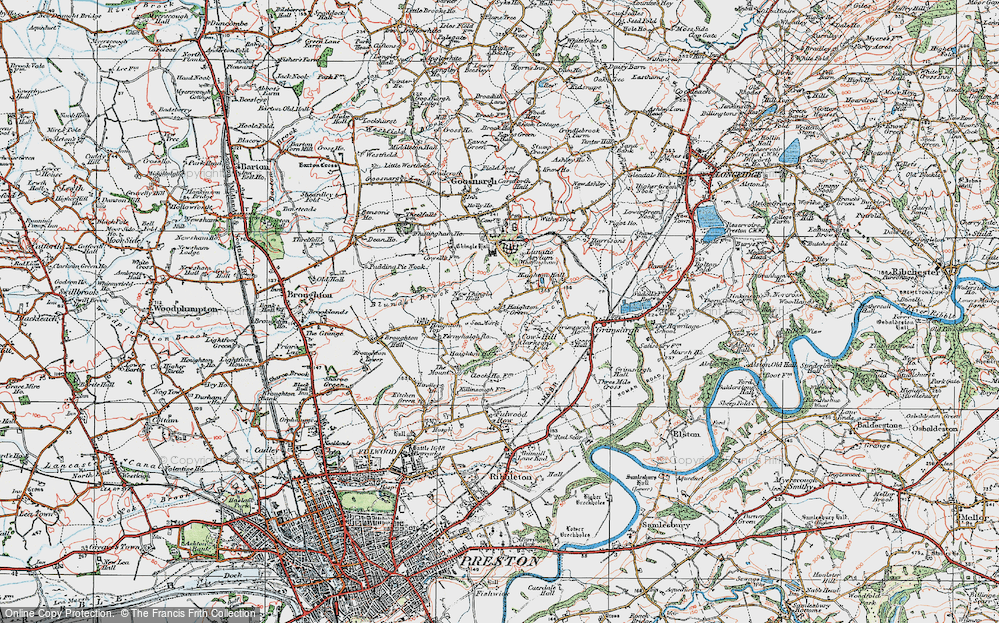 Old Map of Haighton Green, 1924 in 1924