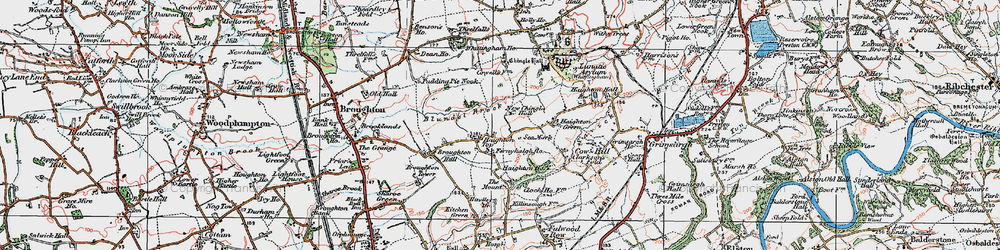 Old map of Haighton Top in 1924