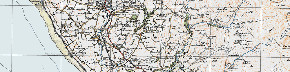 Old map of Broad Leys in 1925