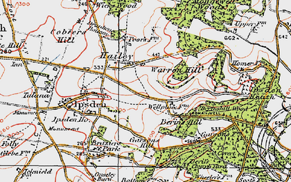 Old map of Hailey in 1919