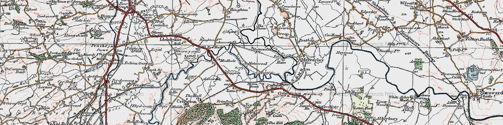 Old map of Haimwood in 1921