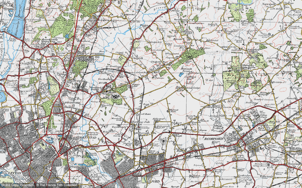 Old Map of Hainault, 1920 in 1920