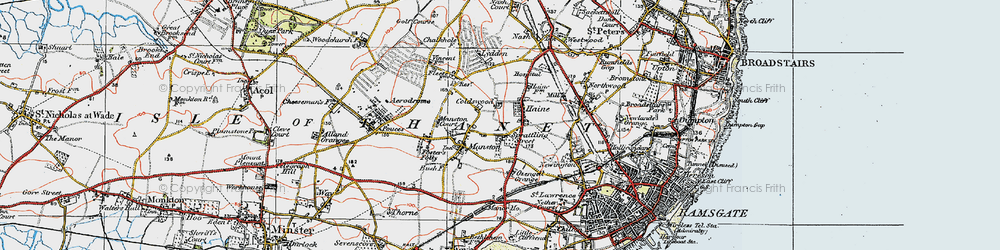 Old map of Haine in 1920